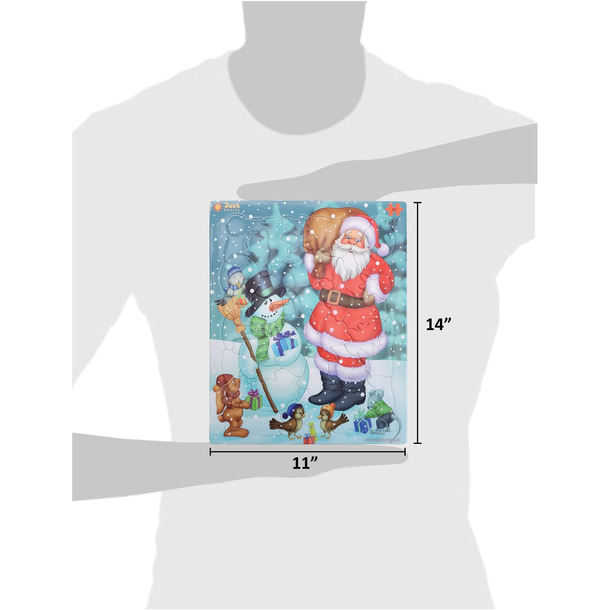 Amazon.com: Just Smarty Santa Christmas Jigsaw Puzzle 41 Pieces